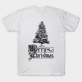 Merry Christmas with Conifer Tree T-Shirt